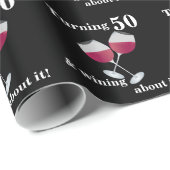 Drehen 50 u. Wining mit Rotwein-Gläsern Geschenkpapier (Rolleneckpunkt)