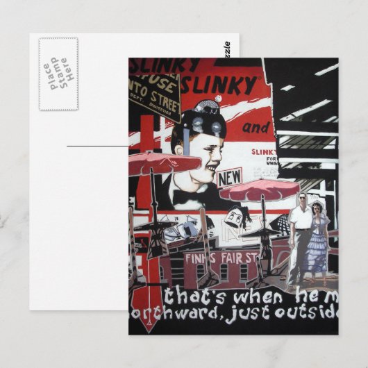 Drehen der Links Postkarte (Vorne/Hinten)