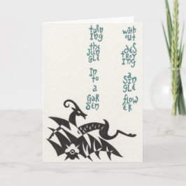 Drehen des Dschungels Notecard Karte