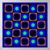 Drehen grüner Punkte Poster (Vorne)