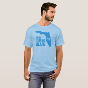 Drehen Sie blauen progressiven Staat Floridas T - T-Shirt