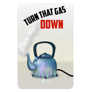 Drehen Sie das Gas Down Vintage Poster Magnet