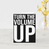 Drehen Sie Die Lautstärke Für Männer Frauen Auf  Karte (Gelbe Blume)