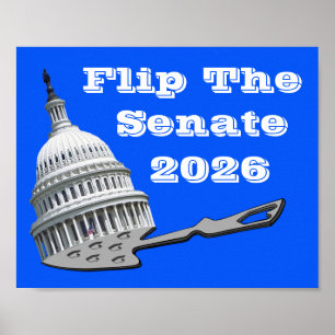 Drehen Sie die Senatsabstimmung 2026 blau Poster
