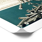 Drehen Sie Ihr Silber in Kugeln (Rand) Poster (Ecke)