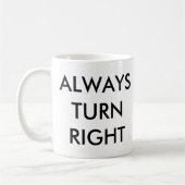 DREHEN SIE IMMER RECHTE TASSE (Links)