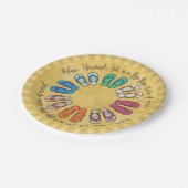 Drehen Sie Reinfall-hellen PapierTeller um (Schrägansicht)