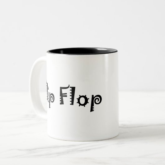 drehen Sie Reinfall im Schwarzen um Zweifarbige Tasse (Vorderseite Links)