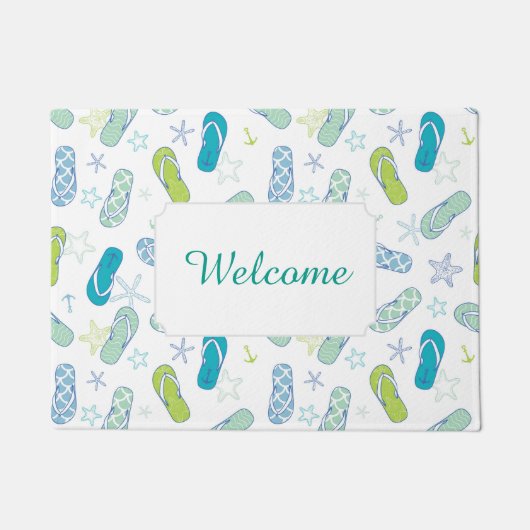 Drehen Sie Reinfall-Muster | addieren Ihren Text Fußmatte (Vorderseite)