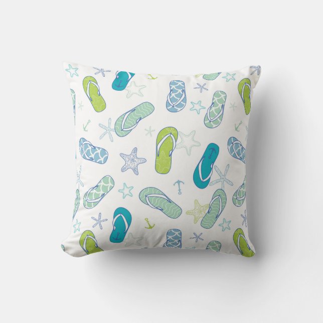 Drehen Sie Reinfall-Muster um Kissen (Vorderseite)