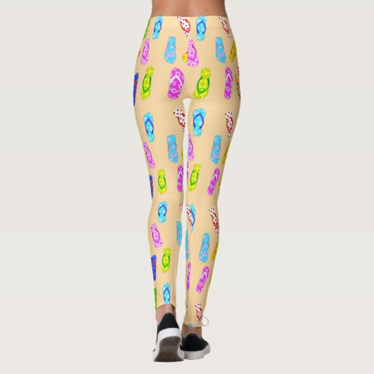 Drehen Sie Reinfall-Muster um Leggings (Rückseite)