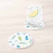 Drehen Sie Reinfall-Muster um Sandstein Untersetzer (Seite)