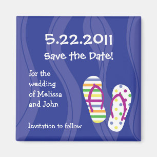Drehen Sie Reinfall-Save the Date Magneten um Magnet