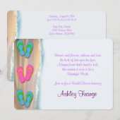 Drehen Sie Reinfall-Strand-Brautparty um Einladung (Vorne/Hinten)