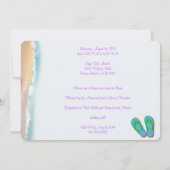 Drehen Sie Reinfall-Strand-Brautparty um Einladung (Rückseite)