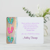 Drehen Sie Reinfall-Strand-Brautparty um Einladung (Stehend Vorderseite)