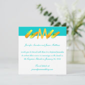 Drehen Sie Reinfall-tropische Einladung (Stehend Vorderseite)