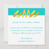 Drehen Sie Reinfall-tropische Einladung (Vorderseite)