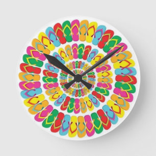 DREHEN SIE REINFALL-UHR UM RUNDE WANDUHR