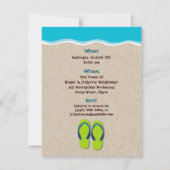 Drehen Sie Reinfälle auf der Strand-Sommer-Party Einladung (Rückseite)