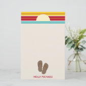 Drehen Sie Reinfälle u. 70er inspiriertes Briefpapier (Stehend Vorderseite)