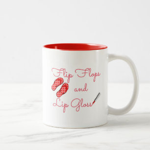 Drehen Sie Reinfälle und Lippenglanz-Tasse um Zweifarbige Tasse