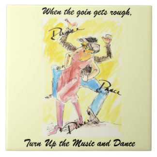 Drehen Sie sich herauf die Musik und den Tanz, Fliese