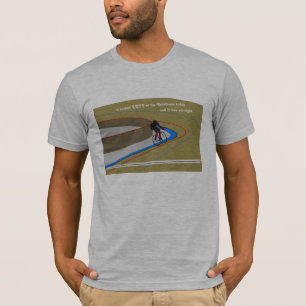 Drehen Sie sich links an einem Velodrome-Shirt T-Shirt