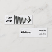 Drehen Sie Telefonkarte um Telefonnummerkarte (Vorne/Hinten)