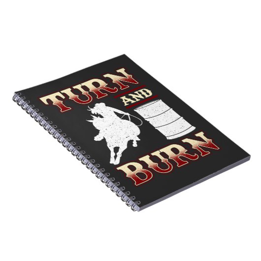 Drehen und Brennen von Barrel Racing Notizblock (Rechte Seite)