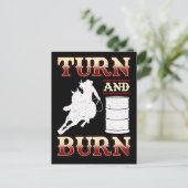 Drehen und Brennen von Barrel Racing Postkarte (Stehend Vorderseite)