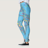 Drehen von Blasen in mehrfarbigen Mustern L Blau B Leggings (Links)