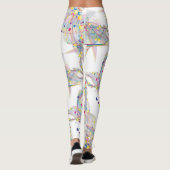 Drehen von Blasen in mehrfarbigen Mustern Leggings (Rückseite)