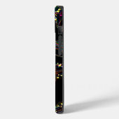Drehen von Blasen in mehrfarbigen Mustern Schwarze Case-Mate iPhone Hülle (Rückseite / Links)