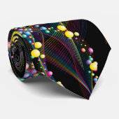 Drehen von Blasen in mehrfarbigen Mustern Schwarze Krawatte (Gerollt)