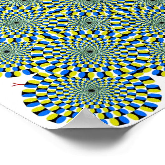Drehen von Rädern optische Illusion Grün Hypnotize Poster (Ecke)