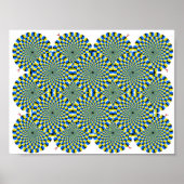 Drehen von Rädern optische Illusion Grün Hypnotize Poster (Vorne)