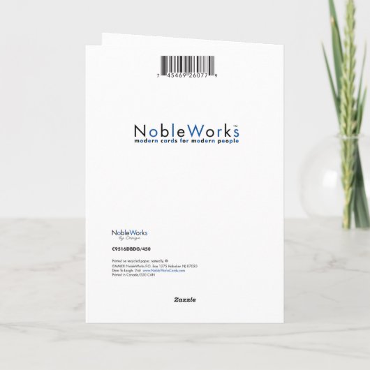 Drehend Affe-Orangutan - Geburtstag Karte (Rückseite)