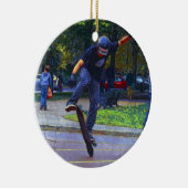 Drehend Deck - Skateboarder Keramikornament (Rechts)