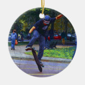 Drehend Deck - Skateboarder Keramikornament (Vorne)