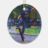 Drehend Deck - Skateboarder Keramikornament (Links)