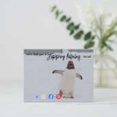 drehend fabelhafte echte Anwesen Agent Pinguin pos Postkarte (Stehend Vorderseite)