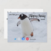 drehend fabelhafte echte Anwesen Agent Pinguin Postkarte (Vorne/Hinten)