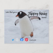 drehend fabelhafte echte Anwesen Agent Pinguin Postkarte (Vorderseite)