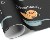 Drehend Fantastisch Funny Pancake Pun Dark BG Geschenkpapier (Rolleneckpunkt)