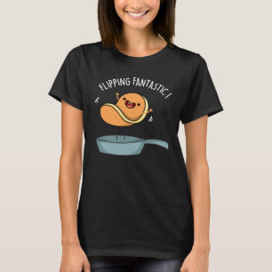 Drehend Fantastisch Funny Pancake Pun Dark BG T-Shirt