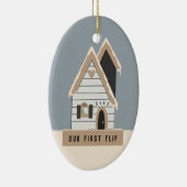 Drehend Häuser Real Anwesen Keramik Ornament (Rechts)