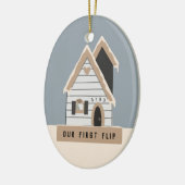 Drehend Häuser Real Anwesen Keramik Ornament (Links)