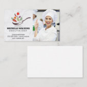 Drehend Lebensmittel | Koch in der Küche Visitenkarte (Vorne/Hinten)