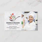 Drehend Lebensmittel | Koch in der Küche Visitenkarte (Vorderseite)